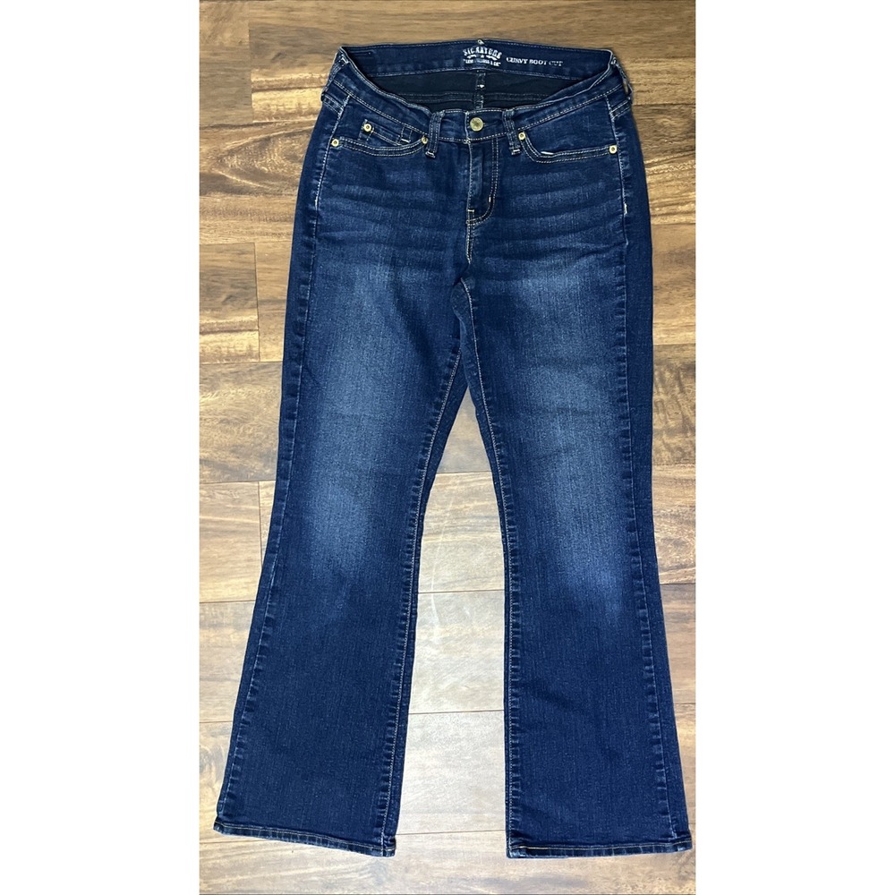 Levis Curvy Boot Cut Jeans Womens Size 8M Low Rise Stretch Dark Wash
